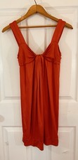 Diane von Furstenberg Women's Sleeveless Lear Dress Orange Sz4 Empire Mini Shift