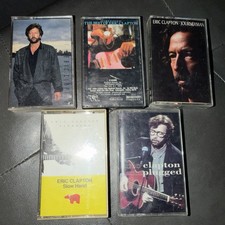 Eric Clapton Lot X5 Cassettes Unplugged ,August,Best of, slow Hand, Journey Man