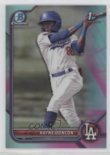 2022 Bowman Chrome Prospects Aqua & Pink Vapor Refractor /125 Rayne Doncon 0w27