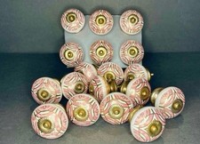 Drawer Knobs Set 18 Pcs Multi Color Hand-Painted Porcelain Pulls