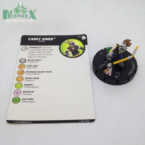 Heroclix Teenage Mutant Ninja Turtles Series 3 Casey Jones #011 Uncommon w/card!