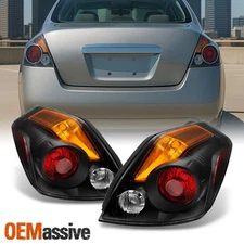 Fits 2007-2012 Altima Sedan Black Tail Lights Replacement Pair Left+Right  07-12