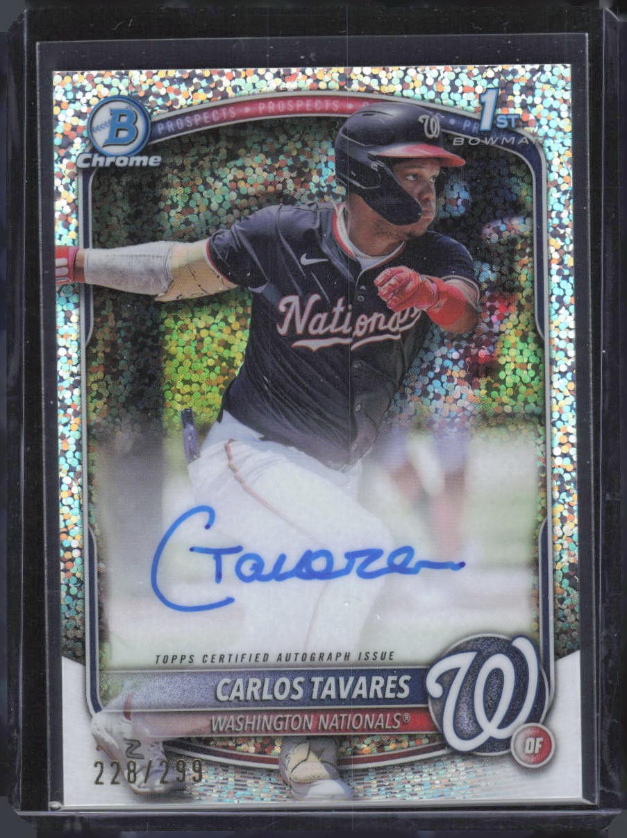 2025 Bowman Chrome #CPA-CT Carlos Tavares Prospect Autographs Speckle #/299