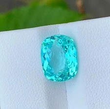 Certified 10.50 Ct Natural Paraiba Tourmaline Neon Blue Cushion Loose Gemstone