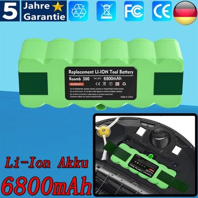 Akku Für iRobot Roomba 500 600 700 800 620 780 6800mAh 14.4V Li-ion Ersatzakku