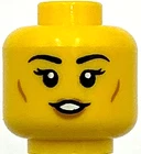 Lego New Queen Princess Minifigure Head Yellow Female Dual Sided Forehead Star