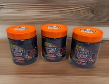 Elmer's GUE Pre Made Slime, Cosmic Shimmer Glitter Slime Lot Of 3 NEW 8oz Each