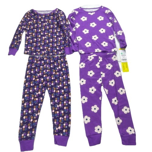 NEW 2T SNUG FIT PAJAMAS 4 Piece Carters Girl PJS Tops Pants Play Set Easter Gift - 第 1/5 張圖片
