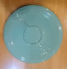Fiesta Seamist Green Ceramic Chip & Dip Tray  Art Deco Round Glossy Decorative