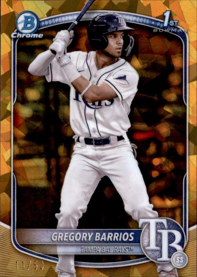 2025 Bowman Sapphire Edition #BCP-7 Gregory Barrios Gold #/50