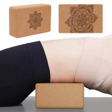 Cork Yoga Block Cork Yoga Bricks Eco-Friendly Natural Cork Block 9x6x3 Inch Non