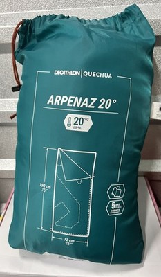 Decathalon Quechua Arpenaz 20C Sleeping Bag Blue Green 1 lb 10 oz