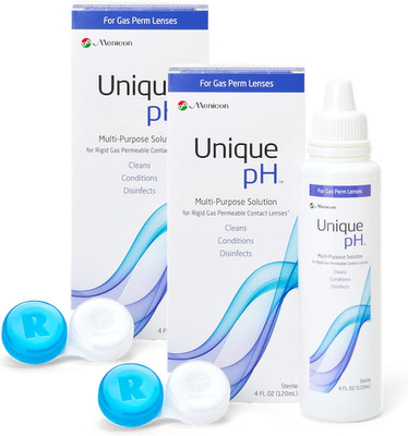 Unique pH Multi-Purpose Solution + RGP Lens Case, 4 Fl Oz (Pack of 2)