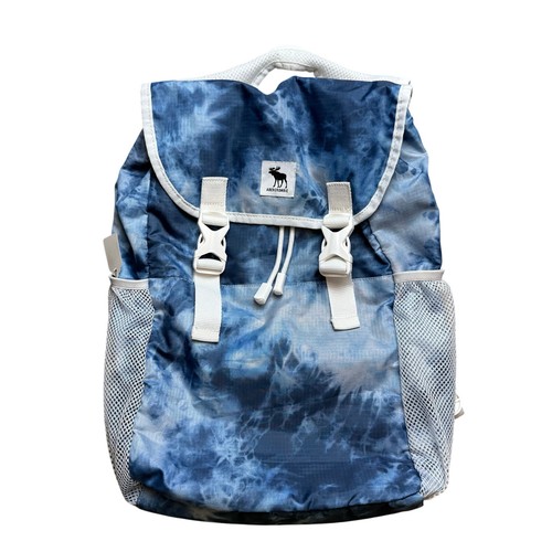 Abercrombie Kids Backpack Ripstop Blue Tie Dye Mesh Pockets Travel School Camp