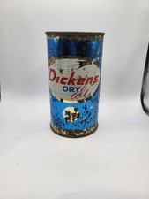 1950s DICKENS DRY ALE FLAT TOP BEER CAN GENESEE BREWING CO. ROCHESTER NY