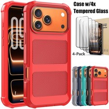 For iPhone 18 Pro Max/17 Pro Max/Air/17e Rugged Case Hard Cover / Tempered Glass