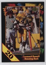 1991 Wild Card Draft 20 Stripe Leonard Russell #32 Rookie RC 0w6. rookie card picture