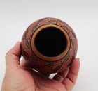 Gourd Art Vessel Pueblo Design Robert Rivera Hispanic Polychrome Geometric 3" H — photo 7