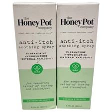 Lot of 2 Honey Pot Company Anti-Itch Soothing Spray 2.7 oz (80ml) Exp: 03/26 New