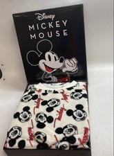 New Disney Women's Cream Mickey Mouse All Over Print Fleece Sweatshirt Size XL