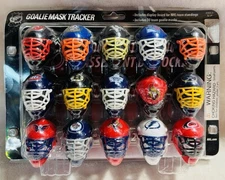 Franklin NHL Ice Hockey Mini Goalie Mask Tracker-Display Board 30 Team Helmets