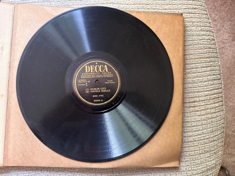 Burl Ives - A Collection Of Ballads And Folk Songs 4 10 Inch 78 Rpm VG+ / VG - Image 4 of 4