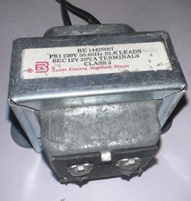 Basler Electric BE14428001 energy-limiting Class 2 transformer. Pri 220V Sec 12V