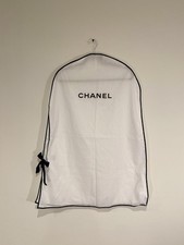 Chanel White Garment Bag with Black Trim and ...