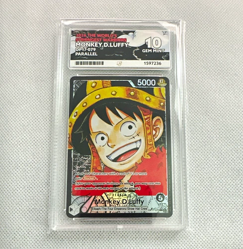 One Piece Card Game Monkey D. Luffy OP17-079 Parallel Leader Graded ACE 10
