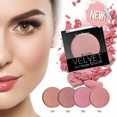 BELOR DESIGN Velvet Touch Makeup BLUSH Long Lasting Compact BLUSHER, 4 Colors