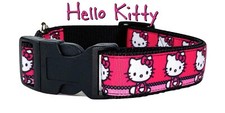 Kitty dog collar Handmade adjustable buckle collar 1"or 5/8"wide or leash