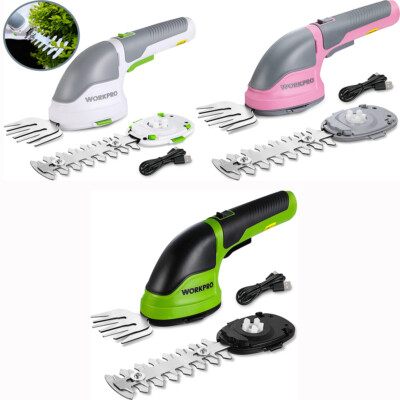 WORKPRO Cordless Grass Shear & Shrubbery Trimmer - 2 in 1 Handheld Electric NEW