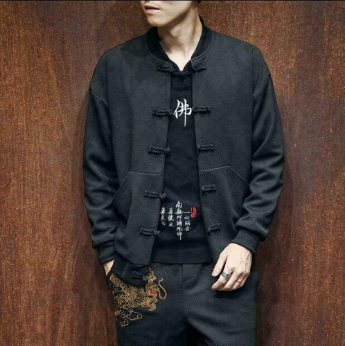 Mens Hanfu Tangzhuang Kimono Vintage 