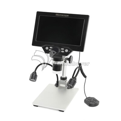 7'' LCD B1200 12MP 1-1200X Digital Microscope Battery-Powered w/Wired Controller