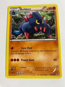Pokémon TCG 49/119 Boldore Uncommon Phantom Forces Good Condition, nicked edge