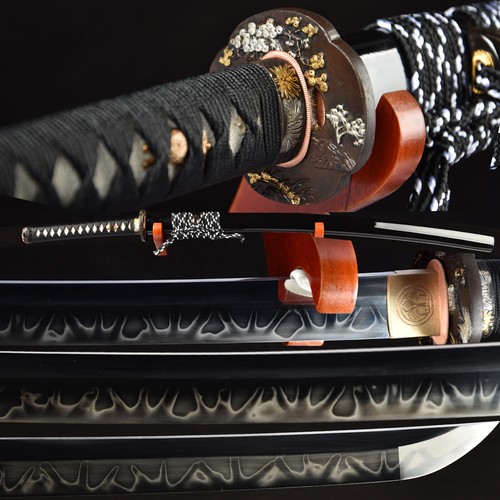 Top Hand Forged Clay Tempered T10 Steel Real Hamon Japanese Katana Samurai Sword