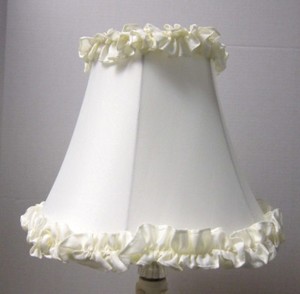 white ruffle lamp shade