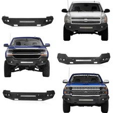 Off-road Full Width Front Bumper Wlight Bar For 2007-2018 Chevy Silverado 1500