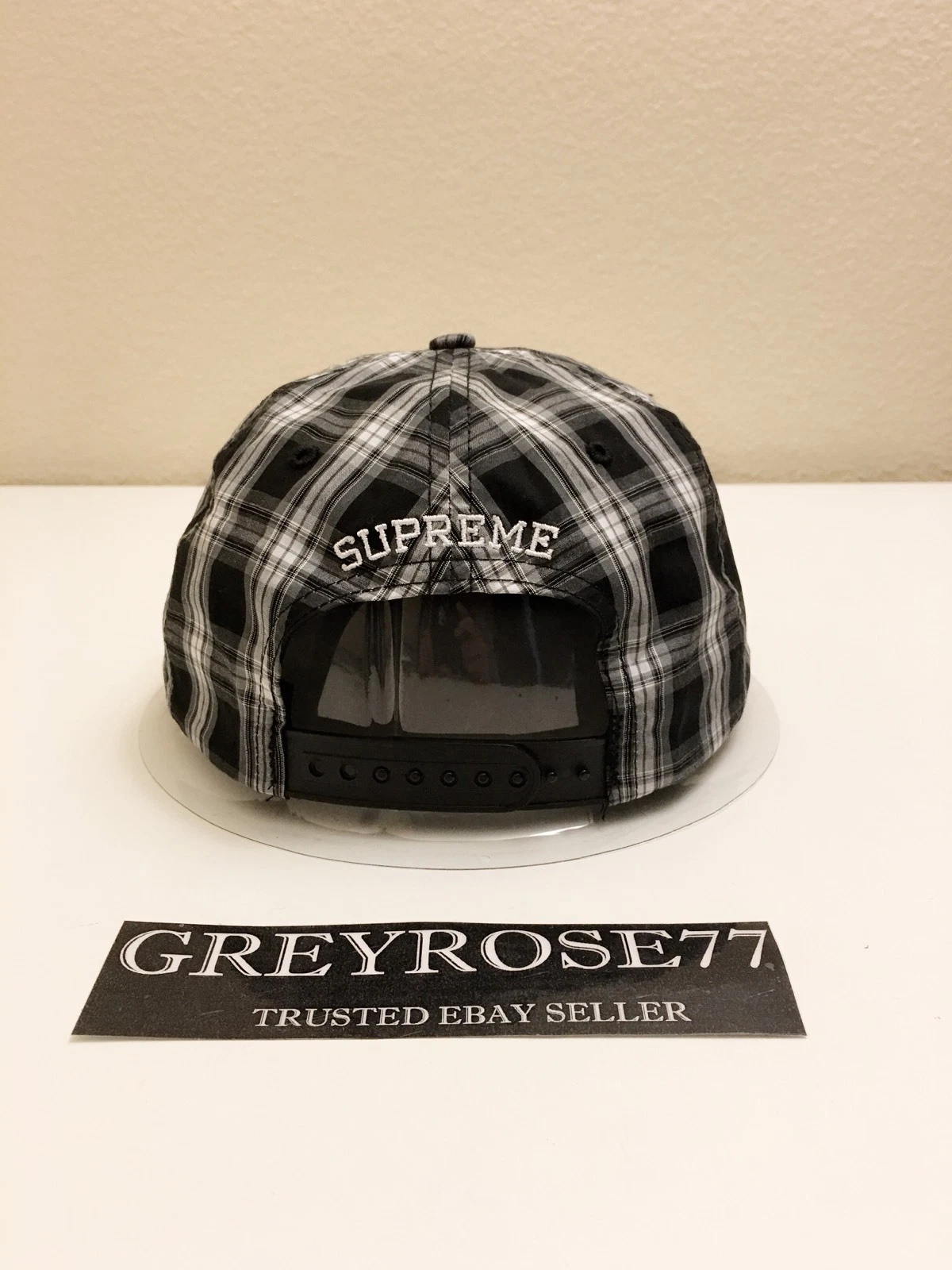 Casquette de camp 6 panneaux Supreme World Famous neuve classique automne hiver 2016