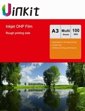 A3 OHP Film Inkjet Print Overhead Projector Clear Film Stripe 420x297mm Uinkit