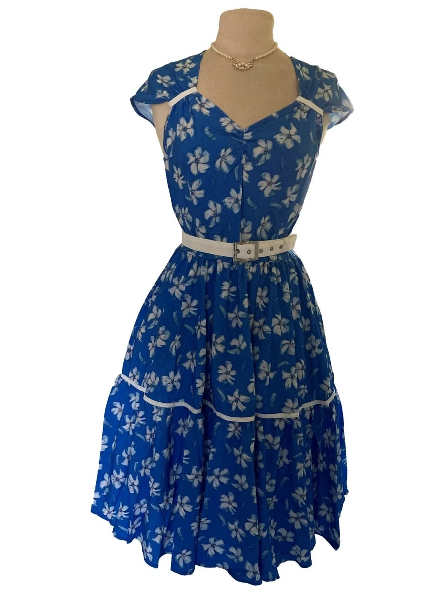 Vestito Donna Anni 50 Retrò Con Cintura - Elegante Per Cerimonie E Casual - 10