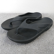 Oofos Mens Size 13 Sandals Original Black Recovery Sport Comfort Flip Flops Shoe