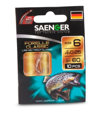 Sänger Carbon Steel Forellenhaken Classic, Vorfach, Angelhaken  Forelle 60cm Top