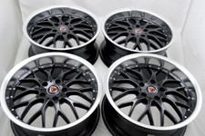 Set Of 4 New 18x8 Ddr R6 18 Wheels Rims Black Polished Lip 5x114.3 35mm Offset