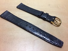 New - Black Leather Strap - 16 Mm - With Buckle