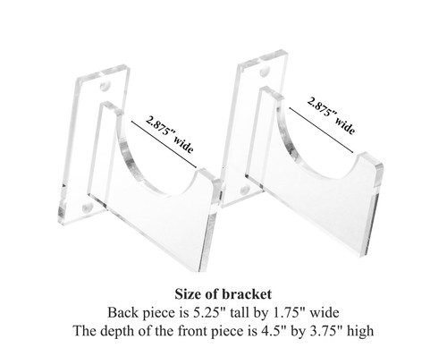 Wall Mount for Baseball Bat Display Tube Holder (Brackets Only) (A023-BBT-LL) - Picture 5 of 5