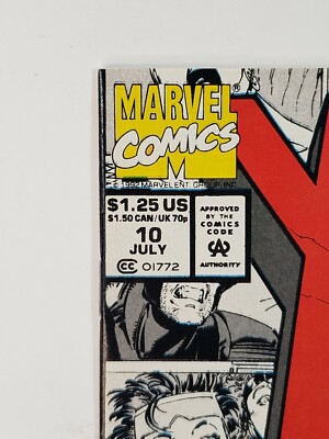 X-Men 10 NEWSSTAND Jim Lee Marvel Comics 1992 Sharp Copy | eBay