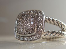 DAVID YURMAN SS PETITE ALBION PAVE DIAMOND RING