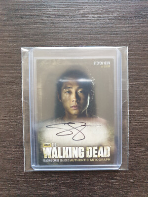 Cryptozoic The Walking Dead Season 3 STEVEN YEUN GLENN RHEE Signature Card