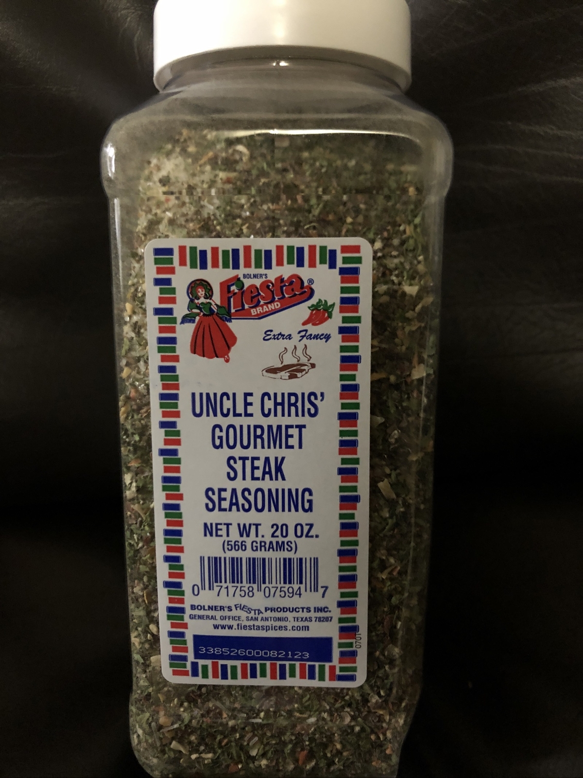 Fiesta Uncle Chris Gourmet Steak Seasoning Large 20 oz Bolner’s THE